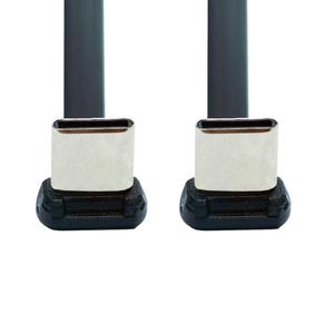 chenyang USB C Short Flat Cable USB 2.0 Type C Dual 90 Degree Angled PD 65W Fast Charge Data Extension Cable 70MM