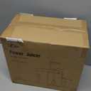 Qcen Juicer Machine, 800W Centrifugal Juicer Extractor with Wide Mouth 3 Feed Chute for Fruit Vegetable, Easy to Clean, Stainless Steel, BPA-free (Black)