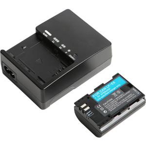 LP-E6 LP-E6N Battery and LC-E6 LC-E6E Battery Charger Compatible with Canon EOS 5D Mark II III IV, 5DS, 5DS R, 6D, 6D Mark II, 7D, 7D Mark II 60D 70D 80D 90D R R5 C700 XC10 XC15 Cameras