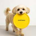 4 x Dog Frisbee  Soft Rubber Flying Disc Toy for Small Dogs, 9 Yellow  Safe, Lightweight & Fun
