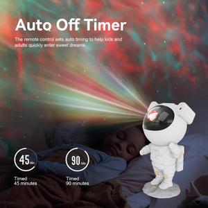 Star Projector Galaxy Night Light - Astronaut Space Projector, Starry Nebula Ceiling LED Lamp with Timer and Remote, Kids Room Decor Aesthetic, for Christmas & Birthdays (White)