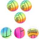 Garneck 3 Pcs Elastic Rainbow Balls PVC Beach Play Balls for Indoor Outdoor Fun Games and Activities Random Pattern