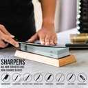 Complete Knife Sharpening Stone Kit - Goodjob Premium Whetstone Knife Sharpener Stone - Dual Grit 400/1000 3000/8000 Wet Stone Sharpening Kit with Cut Resistant Gloves, Honing Guide, Bamboo Base