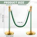 Landhoow 8 Pcs Stanchions and Velvet Ropes Crowd Control Kit, 4 Green Ropes
Stainless Steel Posts, Hollow Bases, 5 ft Length, Adjustable Queue Setup, for Wedding Ceremony, Reception & Party Event Decor