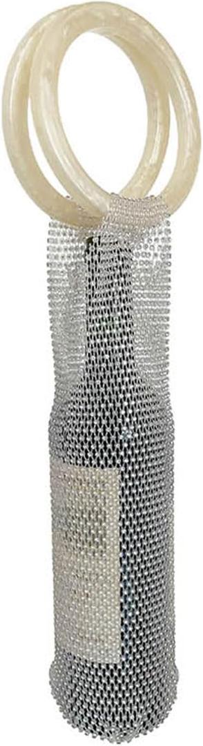 Stylish Diamond-studded Wine Bag with Handle, Mesh Elastic Bottle Sleeve, Elegant and Practical Handbag