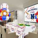 Baseball 1st Birthday Party Supplies for 40 Guests, Disposable Tableware Set includes Rookie of The Year Paper Plates, Tablecloths, Napkins and Forks for Boys Baby First Baseball Party Decorations