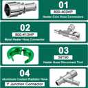 Heater Hose Connector Kit, 800-403HP Heater Core Hose Connectors+39190 Disconnect Tool+800-413HP and 800-413HP Metal Heater Hose Connector+Coolant Radiator Hose Y Junction Connector (with Hose Clamps), 6 PCS