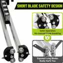 Zozen Foldable Drywall Cutting Tool, 10 Short Safety Blades, Comfort Handle