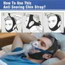 Chin Strap for Sleeping, Effective Anti Snoring Devices, Airflow Jaw Strap for Sleep Apnea Breathable and Comfortable, Adjustable Anti Snoring Chin Strap AABB