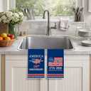 250th Anniversary USA Kitchen Towels, 4th of July Kitchen Towels 18x26 Inch 250 Anniversary Decorations America Memorial Day 250 Years of Freedom 1776-2026 Patriotic Hand Towels Set of 2