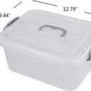 2 Packs Storage Bin with Lid, 8 Liter Plastic Box Set