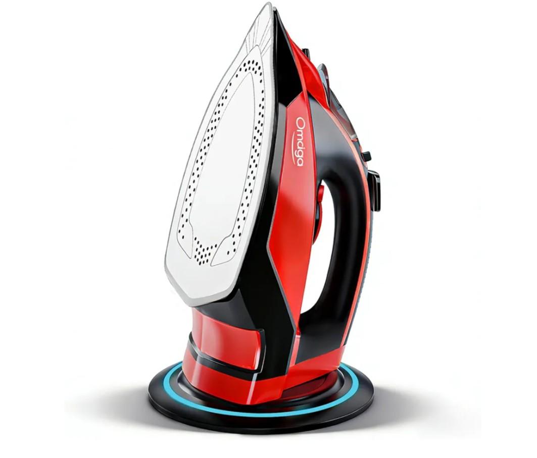 1500W Cordless Iron for Clothes, Wireless Steam Iron with Rapid Heating & Auto Shut Off, for Effective Wrinkle Removal