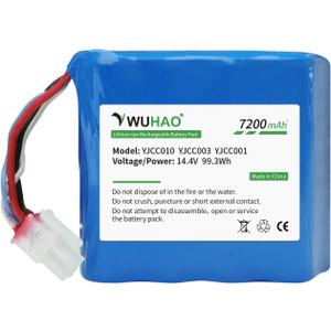 WUHAO for Narwal T10 Replacement Battery [Upgraded 7200mAh] Compatible with Narwal J1 J2 YJCC010 YJCC003 YJCC001 Robot Vacuum Cleaner Battery 14.4V