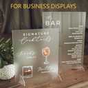 6 Pcs Acrylic Poster Board Stand Holder, 11.8 x 2.36 Inch Clear Tabletop Acrylic Sign Display Foam Board Stand for Menus Flyers Photos, 1/4" Thick Sturdy Frame for Home Office Restaurant Store Retail