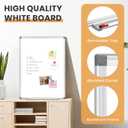 Double Sided Magnetic White Board, 36"x24" Dry Erase Whiteboard for Wall with Aluminum Frame Presentation Board for School, Office and Home
