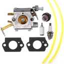 AISEN Carburetor for Homelite 33cc Chainsaw WT673 WT-673 Carb Fuel Line Kit
