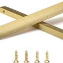 Satanga Brushed Brass Edge Finger Tab Pull for Cabinets Kitchen Concealed Aluminum Bathroom Closet Handles Bar Drawer pulls 30 Pack 11.81inch 300mm Overall Length Easy to Install