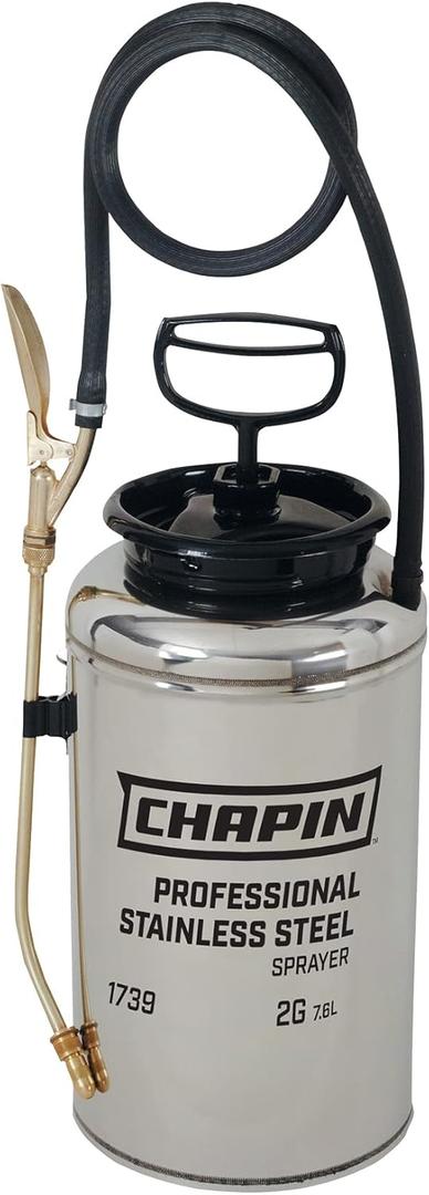 Chapin 1739 2-Gallon Industrial Stainless Steel Sprayer For Fertilizer, Herbicides and Pesticides (1 Sprayer/Package)