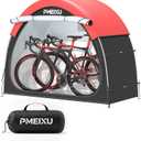 Upgraded Bike Storage Shed Tent, 210D Oxford Fabric PU4000 Waterproof Bicycle Shed, 53" High-Clearance Outdoor Shelter for 2-3 Bikes, Portable Storage for Motorcycles Garden Tools & Lawn Mowers (6.6x2.6FT)