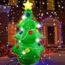 4 Ft Inflatable Christmas Tree with LED Lights Christmas Blow Up Yard Decoration Light Up Tree for Holiday Garden Lawn Outdoor Decor