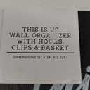 THIS IS US WALL ORGANIZER WITH HOOKS, CLIPS & BASKET 12" x 24" x 2.325"