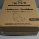 Favoyard Outdoor Seat Cushion Set 22 x 24 Inch Waterproof & Fade Resistant Patio Furniture Cushions with Removable Cover Deep Seat & Back Cushion with Tie Straps for Chair Sofa Couch (Beige)