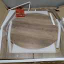 VASAGLE Round Coffee Table, 2-Tier Center Table with Storage, Tapered Legs, 31.5"Dia. x 17.7"H