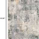 Lahome Modern Abstract Area Rug 6x9 Rugs for Living Room, Washable Accent Bedroom Rug Low Pile Non Slip, Grey Soft Indoor Contemporary Carpet for Dining Room Table Apartment