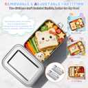 TeamFar Stainless Steel Bento Box, 2 Pack 47oz/1400ml Metal Lunch Box with 3 Compartments for Adults Kids, Large Lunch Food Containers for School/Work/Meal Prep, Leak-Proof & Dishwasher Safe
