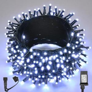 WBao Christmas Lights Indoor Outdoor 300LED 108ft, Super Bright LED Christmas String Lights with UL Certified, 8 Modes, Timer, Connectable & Waterproof for Trees, Patio, Xmas Party Decor, Cool White