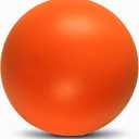 Doggie Dooley Virtually Indestructible Dog Ball - 14 Inch Hard Plastic Interactive Dog Toy for Large Breeds Over 75+ lbs - Built for Herding & Push Play - Floats in Water, Made in USA - Orange