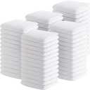 Buryeah 100 Pieces Cotton Washcloths 100% Ring Spun Cotton Wash Cloths Bulk Absorbent and Soft Feel White Towels for Bathroom, Spa, Gym and Face Cleaning (12 x 12 Inches)