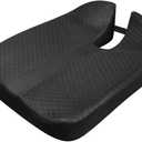 1 Piece Cushion Suitable for Office, car and Home Seating Breathable and Easy to Clean, Ideal for Sitting, Driving and Studying, Black and Grey(Mesh Black,Small)