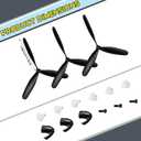 Outus 3 Sets Spare RC Plane Propellers 3 Blade Propeller Compatible with 761-11 BF109 Remote Control Radio Controlled Airplane Carbon Fiber Nose Cone with Savers and Adapters