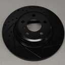 Dynamic Friction 633-31046R - Drilled and Slotted Black Zinc Brake Rotor