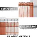 Terracotta Boho Sheer Fall Curtains for Living Room,Rustic Farmhouse Vintage Linen Look Rust Colored Western Curtains for Bedroom 84 Inches Long 2 Panels Set