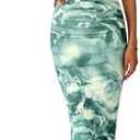 PRETTYGARDEN Women's 2025 Summer Floral One Shoulder Maxi Dress Wedding Guest Ruched Mesh Bodycon Long Cocktail Dresses, Size: Small