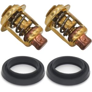 75692Q2 2 PCS 143 Degree Thermostats & Seals Kit for Mercury Marine 135 150 175 200 HP V6 Outboard Motors Replacement 75692 Sierra 18-3553 GLM 13340
