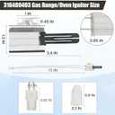 316489403 Gas Oven Igniter Compatible with Part of Crosley Electrolux Frigidaire Kenmore Tappan White Westinghouse Gas Oven/Stove Replaces Model 501RB Ignitor Gas Oven Igniter A04454501