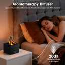 Essential Oil Diffuser, Campfire Flame Fire Diffuser with Remote Control, 280ml Cool Mist Humidifiers for Bedroom, Office, Yoga, Spa, (Black)
