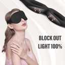 YIVIEW Sleep Mask for Side Sleeper, Complete Light Blocking 3D Sleeping Eye Mask, Soft Breathable Eye Cover for Women Men, Relaxing Zero Pressure Night Blindfold, Black