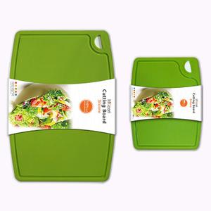 Liflicon Thick Silicone Cutting Boards for Kitchen Silicone Chopping Boards/Mats Set of 2 Extra Large14.6''x10.43'', Mini 9.1x7.1 Non-slip Deep Drip Juice Groove, Dishwasher Safe-Green