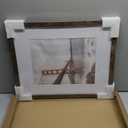Frametory, 16x20 Frames Display 11x14 Picture With Mat or 16x20 Photo Without Mat, Shatter-Resistant Glass, Pre-Installed Wall Mounting Hardware - Rustic Brown