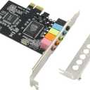 5.1 Internal PCIe Sound Card for PC Windows 8 7 with Low Profile Bracket, 3D Stereo PCI-e Audio Card, CMI8738 Chip 32/64 Bit Sound Card PCI Express Adapter