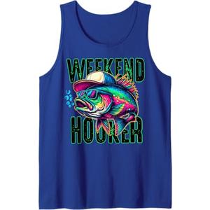 Weekend Hooker Colorful Fishing Tank Top (Small)