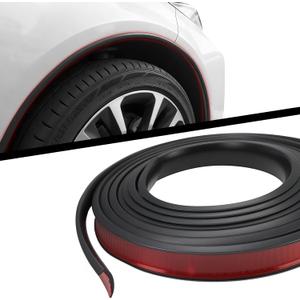 AUTOXBERT 3M/10Ft Fender Flare Rubber Seal L Shape Fender Flares Edge Trim Door Edge Molding Kit Arches Extension Protector for Car and Truck Wheel Wells (3CM*0.7CM)