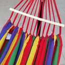 GOCAN Double Hammock 2 Person Extra Large 220x160cm Total Length 330cm Load 500lb Canvas Cotton Hammock for Patio Porch Garden Backyard Lounging Outdoor and Indoor with Removable Spreader bar