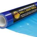 Dura-Gold Floor Protection Film 24-inch x 200-foot Roll, Clear Plastic Floor Protector, Self-Adhesive Plastic Floor Protection from Foot Traffic, Paint Spills, Dust, Construction, Moving