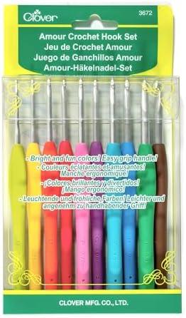 Clover 3672 Amour Crochet Hook Set, 9 Sizes