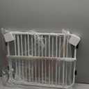 Carlson Pet Products Tuffy Metal Expandable Pet Gate, Includes Small Pet Door, 24 x 22-38 Inch, White